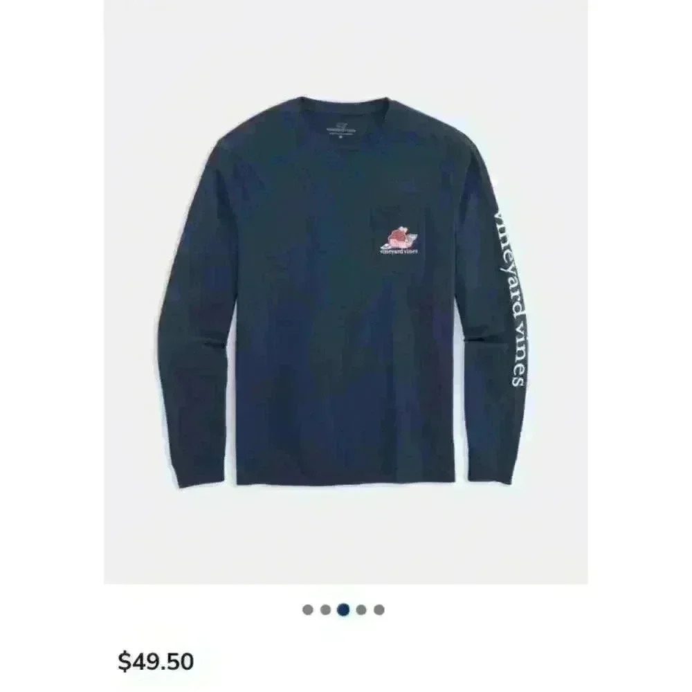 Vineyard Vines T Shirt Womens XXS Thanksgiving Turkey Long Sleeve Crew Neck - Picture 2 of 8